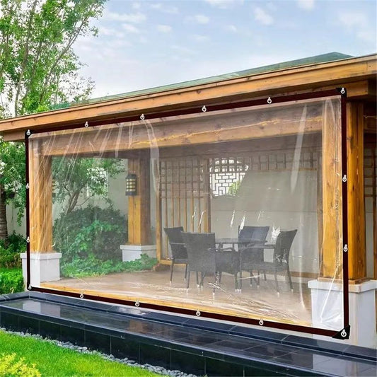 Tarps Heavy Duty Waterproof - 8.2x10FT Clear Vinyl Tarp with Grommets - Greenhouse Plastic Sheeting for V1192-AZ-W-1094