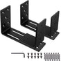 Adjustable Barricade Brackets (2pcs) - Drop Open Bar Holder for Security Door Reinforcement Steel U Bracket V1192-AZ-W-1096
