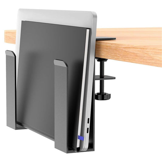 Adjustable Side Laptop Mount, No Drill Desk Storage Organizer, Metal Hanging Notebooks Holder, Punch-Free V1192-AZ-W-1100