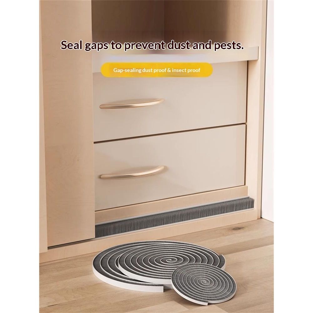 33 Ft Gray Self-Adhesive Soundproofing Weather Stripping for Doors and Windows, 0.35" Wide x 0.2" Thick V1192-AZ-W-1101