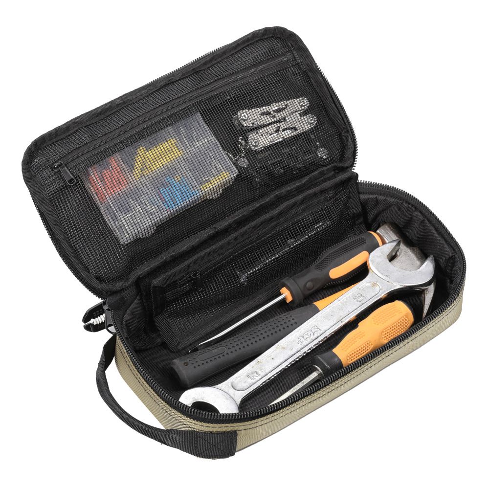 Portable Small Tool Bag, Heavy Duty Tool Pouch Bag, Durable Multiple Pockets Tool Hand Bag for Electricians, V1192-AZ-W-1113