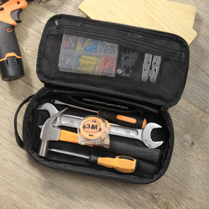 Portable Small Tool Bag, Heavy Duty Tool Pouch Bag, Durable Multiple Pockets Tool Hand Bag for Electricians, V1192-AZ-W-1113