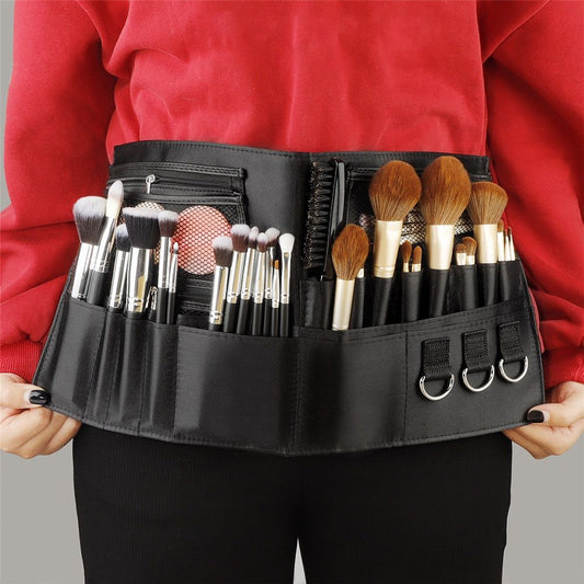 Professional Makeup Apron - Makeup Artist Brush belt , Brush Pouch Holder Multi Pockets with Belt Strap Bag V1192-AZ-W-1116