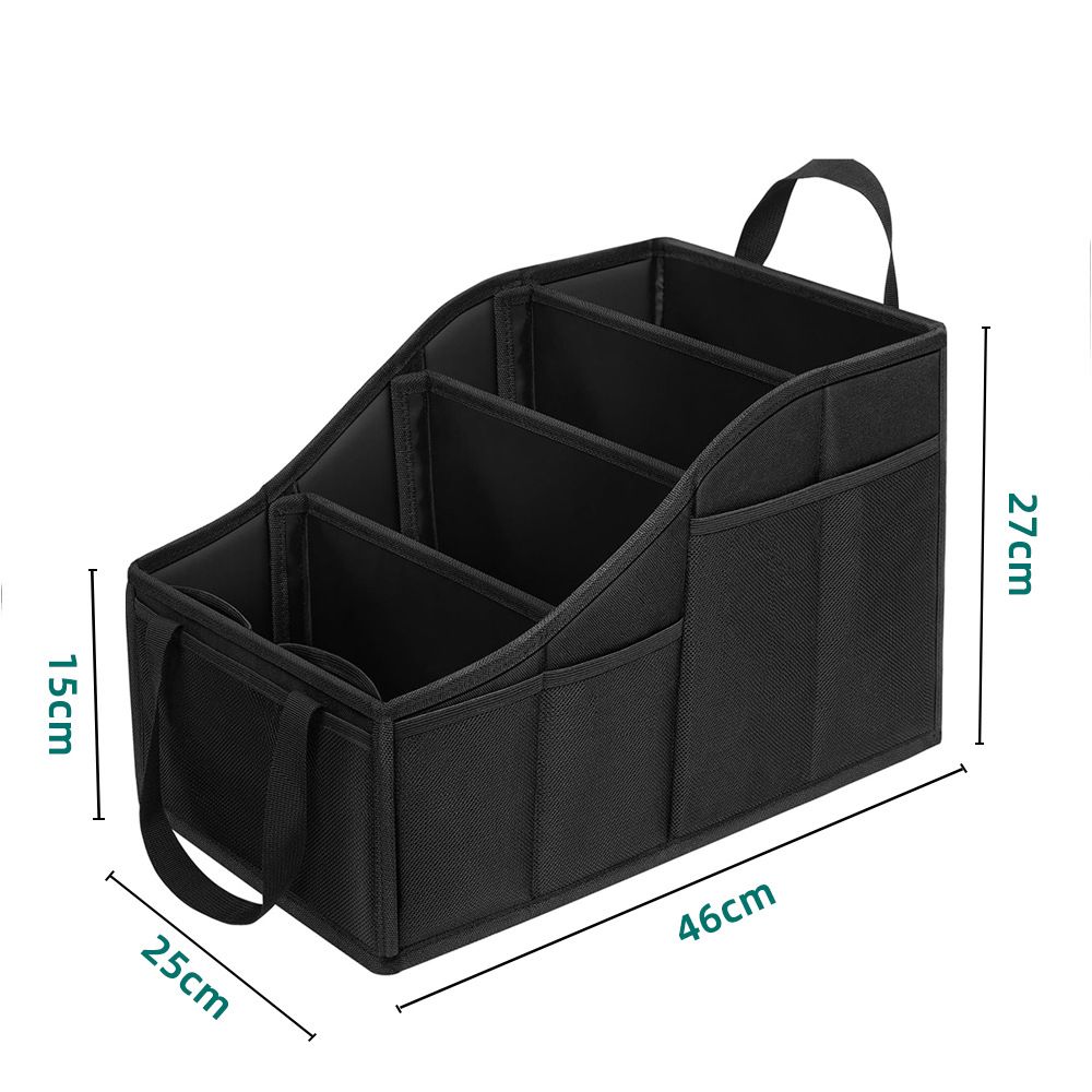 Car Seat Organizer Backseat Car Organizer with 4 Compartments, 4 Cup Holders and 7 Mesh Pockets for Front and V1192-AZ-W-1119