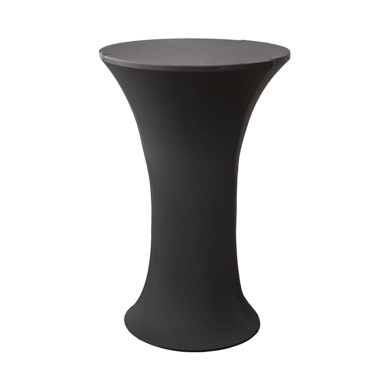 24x43 Inch Black Cocktail Table Cloth Fitted Round Bar Table Stretch Highboy Cocktail Table Covers for V1192-AZ-W-1122