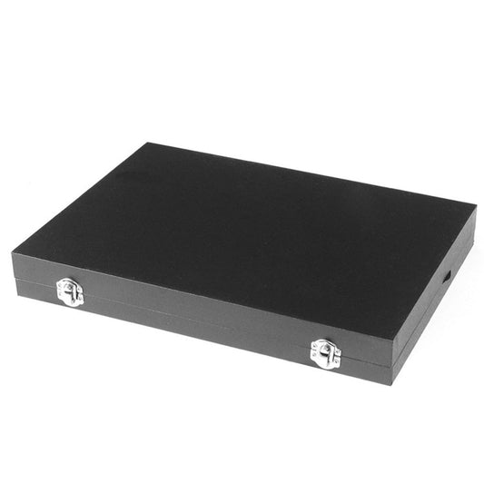 100 Slot Ring Holder Display Case - Black Jewelry Organizer with Transparent Lid, Ring Organizer For Jewelry V1192-AZ-W-1124