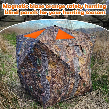 Set of 4 Safety Hunting Blind Panel Set - Magnetic Signal Panel with 12 Buttons & Storage Bag,Portable Blind V1192-AZ-W-1125