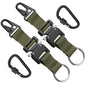 2 pack Keychain for Men with Quick Release Buckle Gear Clips with Clip and Stainless Steel Ring(green) V1192-AZ-W-1126