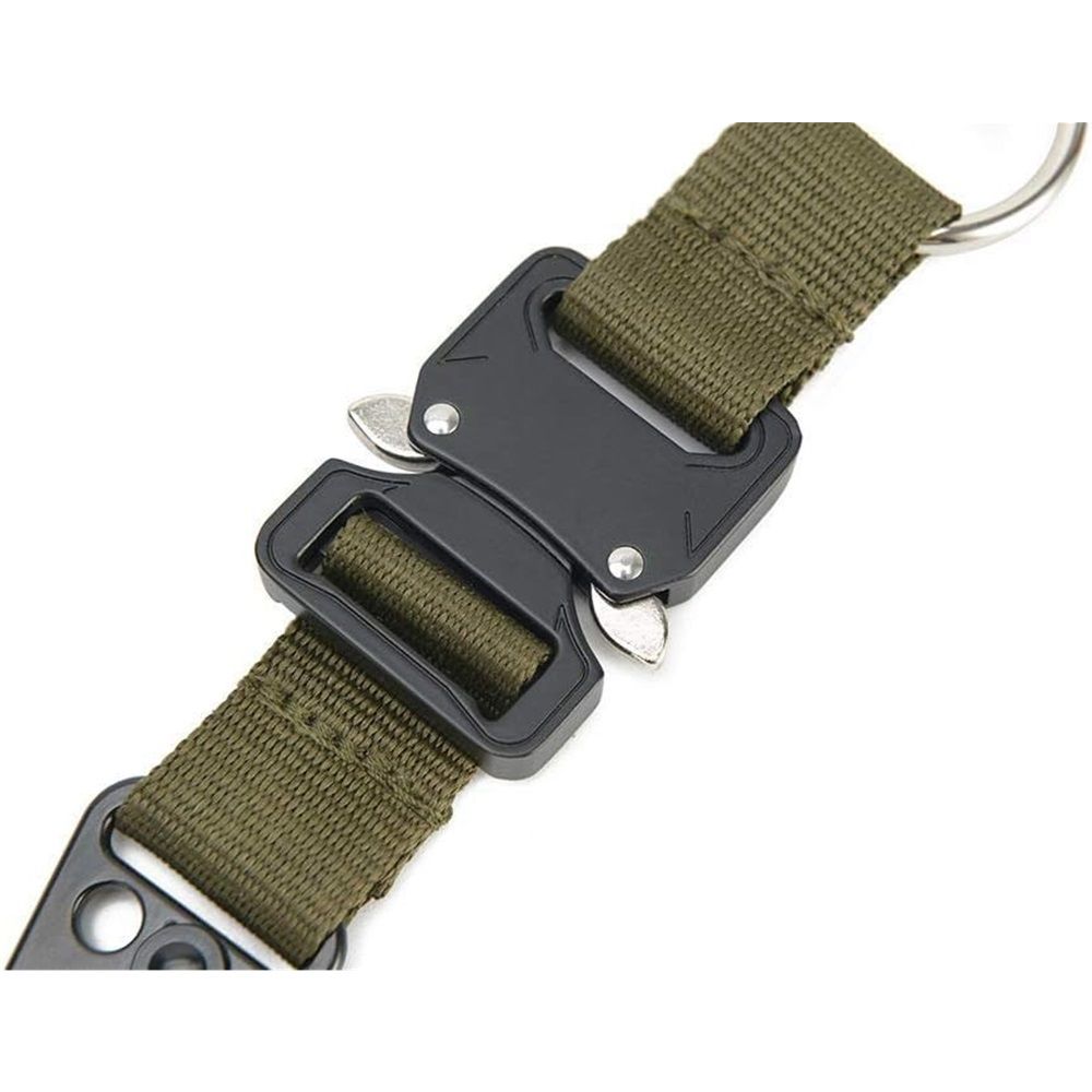 2 pack Keychain for Men with Quick Release Buckle Gear Clips with Clip and Stainless Steel Ring(green) V1192-AZ-W-1126