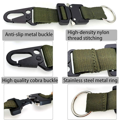 2 pack Keychain for Men with Quick Release Buckle Gear Clips with Clip and Stainless Steel Ring(green) V1192-AZ-W-1126