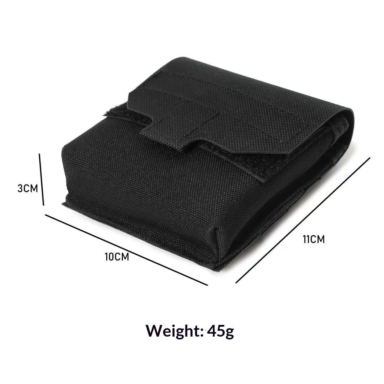 Mini Utility Pouch Essential Pouch General Purpose Micro Pouch Flashlight Earplug Bag Fit Vest and Belt(black) V1192-AZ-W-1127