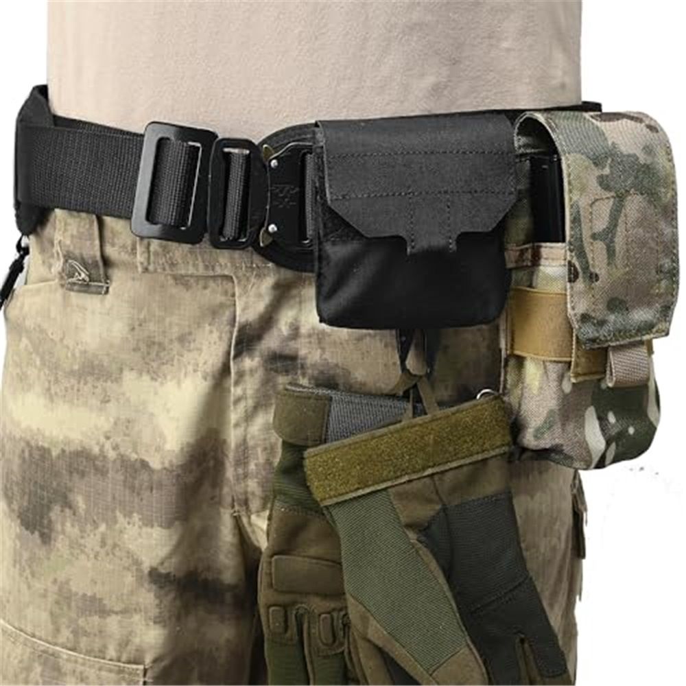 Mini Utility Pouch Essential Pouch General Purpose Micro Pouch Flashlight Earplug Bag Fit Vest and Belt(black) V1192-AZ-W-1127