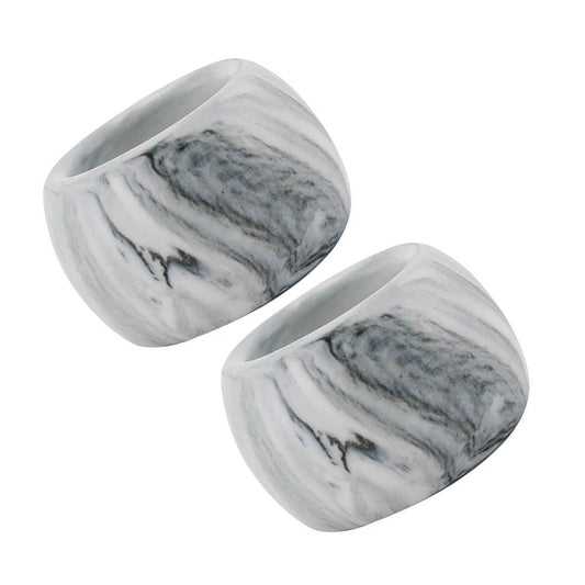 Small Ceramic Electric Toothbrush Holder Stand for Bathroom Vanity Countertop,Set of 2,Grey & White(6*4cm) V1192-AZ-W-2491