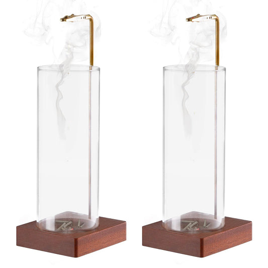 2 Pack Incense Holder for Sticks, Insence-Stick Holder Ash Catcher with Removable Glass [Anti-Ash Flying], V1192-AZ-W-2494