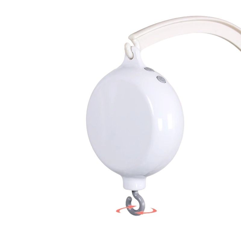 Baby Crib Mobile Motor, Rechargeable - Operated Music Box with Connectivity, Spinner Crib Mobile(white) V1192-AZ-W-2496