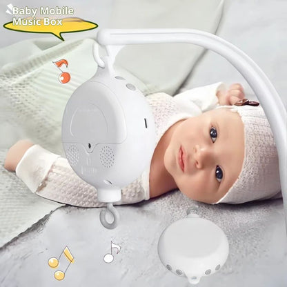 Baby Crib Mobile Motor, Rechargeable - Operated Music Box with Connectivity, Spinner Crib Mobile(white) V1192-AZ-W-2496