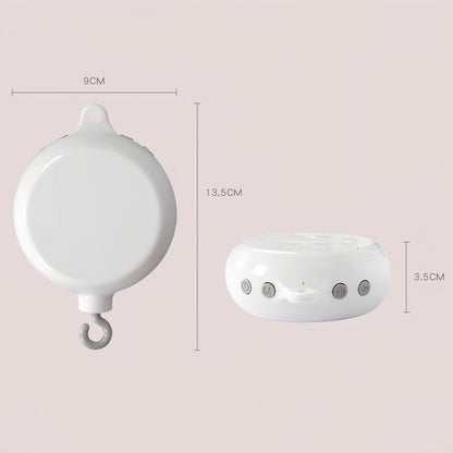 Baby Crib Mobile Motor, Rechargeable - Operated Music Box with Connectivity, Spinner Crib Mobile(white) V1192-AZ-W-2496