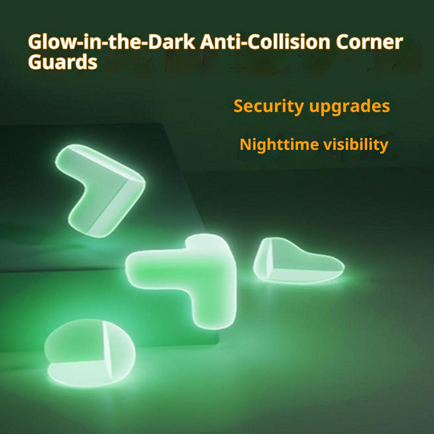 Luminous anti-collision corner protector Furniture Glass Table Desk Cupboard Corner Guards Clear Cushion V1192-AZ-W-2497