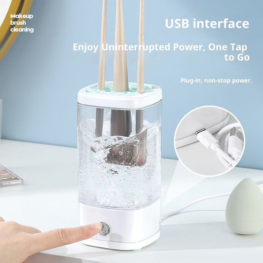 Electric Makeup Brush Cleaner, Multi-Functional Cosmetic Brush Cleaner, Portable Automatic Makeup Brush V1192-AZ-W-2501