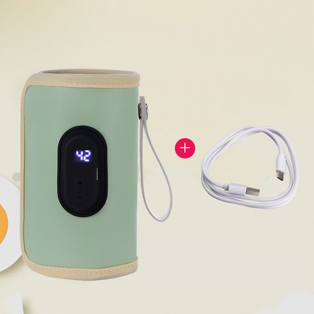 USB Baby Bottle Warmer with LCD Screen, Heating,Temperature, Portable Milk Bottle Heater for Travel, Car, V1192-AZ-W-2503