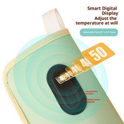 USB Baby Bottle Warmer with LCD Screen, Heating,Temperature, Portable Milk Bottle Heater for Travel, Car, V1192-AZ-W-2503