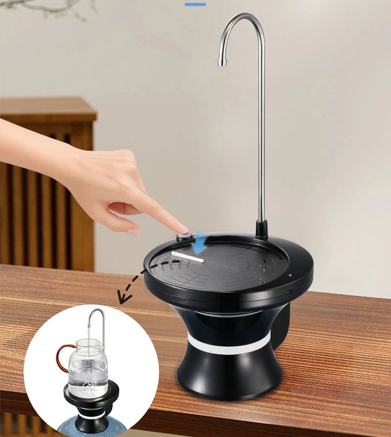 Drinking Water Dispenser Pump, Automatic Electric Drinking Water Bottle Pump USB Rechargeable with 2 Switch V1192-AZ-W-2515