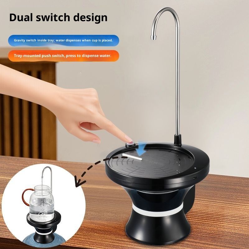 Drinking Water Dispenser Pump, Automatic Electric Drinking Water Bottle Pump USB Rechargeable with 2 Switch V1192-AZ-W-2515