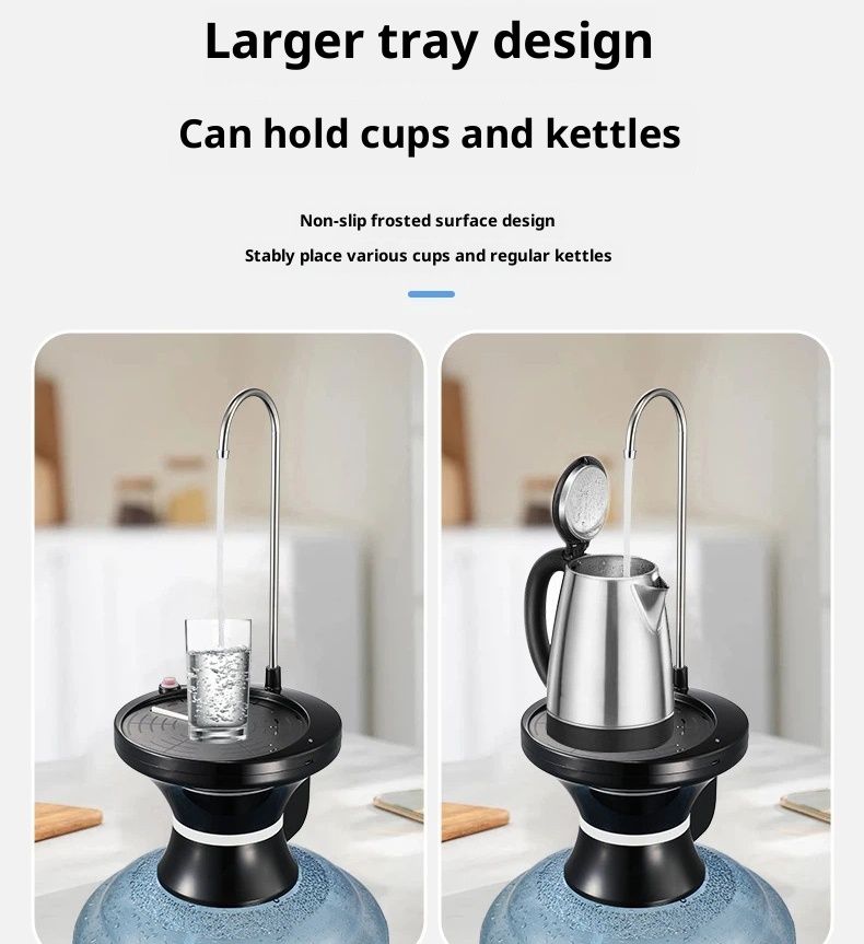 Drinking Water Dispenser Pump, Automatic Electric Drinking Water Bottle Pump USB Rechargeable with 2 Switch V1192-AZ-W-2515