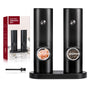 Electric Salt and Pepper Grinder Set (2 Pack), One Hand Adjustable Coarseness, Battery Powered with Stand, V1192-AZ-W-2519