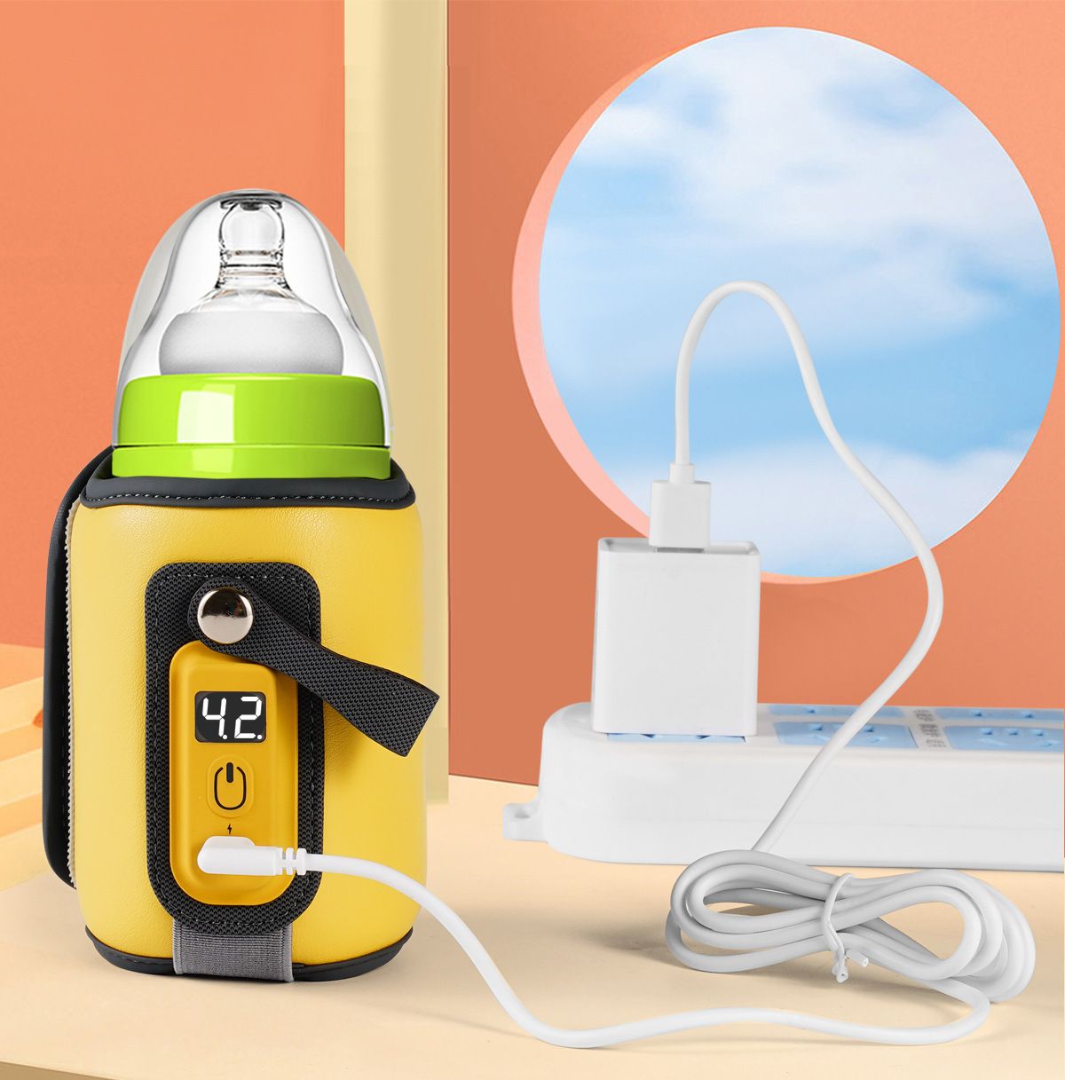 Bottle Warmer, Baby Milk Warmer with 5-Speed Temperature Control, Stable Constant Warming with LED Display, V1192-AZ-W-2524