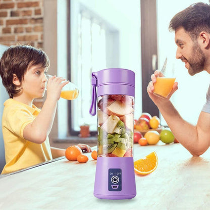 Portable 6 Blades in 3D Juicer Cup,Version Rechargeable Juice Blender Magnetic Secure Switch Electric Fruit V1192-AZ-W-2526