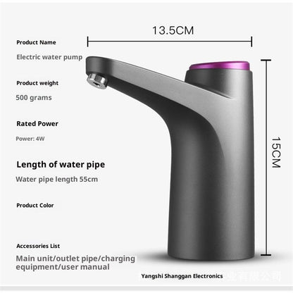 Portable Water Cooler Dispenser,Universal Water Dispenser for USB Charging Water Pump(black) V1192-AZ-W-2529
