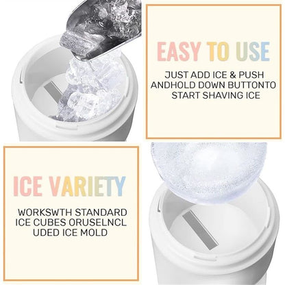 Shaved Ice Machines and Snow Cone Machine-Portable Ice Crusher and Shaved Ice Machine with Ice Cube Trays-BPA V1192-AZ-W-2532