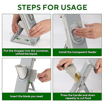 four-in-oneSlicer Safe Multifunctional Dicer Adjustable Commercial Slicer Machine Stainless Steel Chopper grey V1192-AZ-W-2533