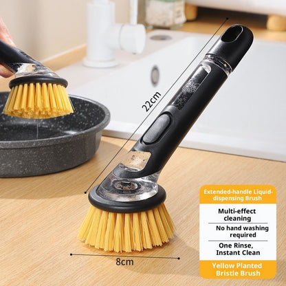 Refillable Soap-Dispensing Dish Brush with Replacement Head, for Pot Pan Sink Cleaning Dish Scrubber Brush V1192-AZ-W-2540