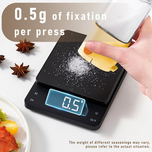 Measure Seasoning Bottle, Salt Shaker or Pepper Shaker, Kitchen Must have, Glass Metering Spice Salt Paprika V1192-AZ-W-2542