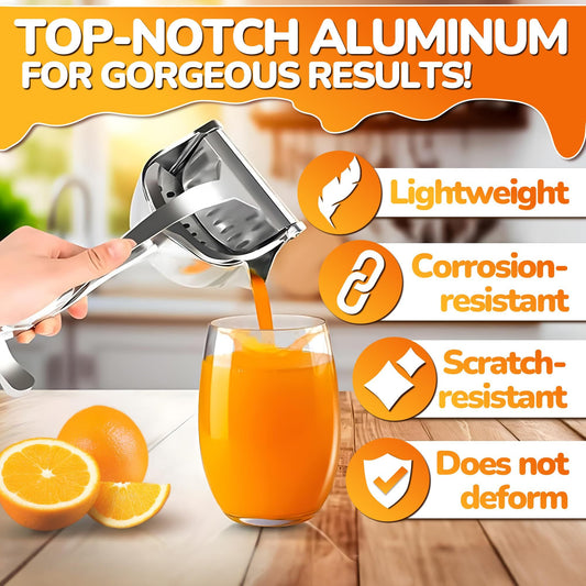 Aluminum Alloy Fresh Fruit Juice Extractor - Hand Juicer Squeezer, Non-Slip Ergonomic Grip, Easy to Use & V1192-AZ-W-2545