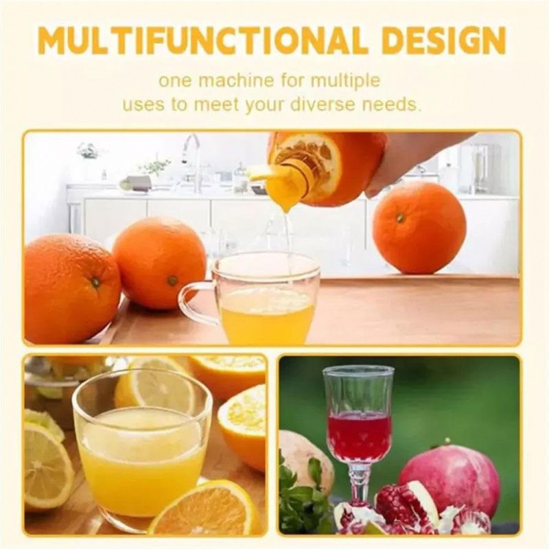 2PCS Lemon Mini Squeezer, New Screw Top Lemon Squeezer, Manual Juice Extractor With Lid, Orange Citrus Press V1192-AZ-W-2553