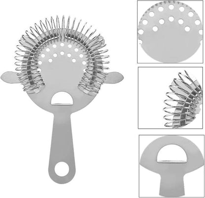 1 Pack of Cocktail Strainer Stainless Steel Bar Cocktail Strainer Filtering Tool for Bar Restaurant Home V1192-AZ-W-2556