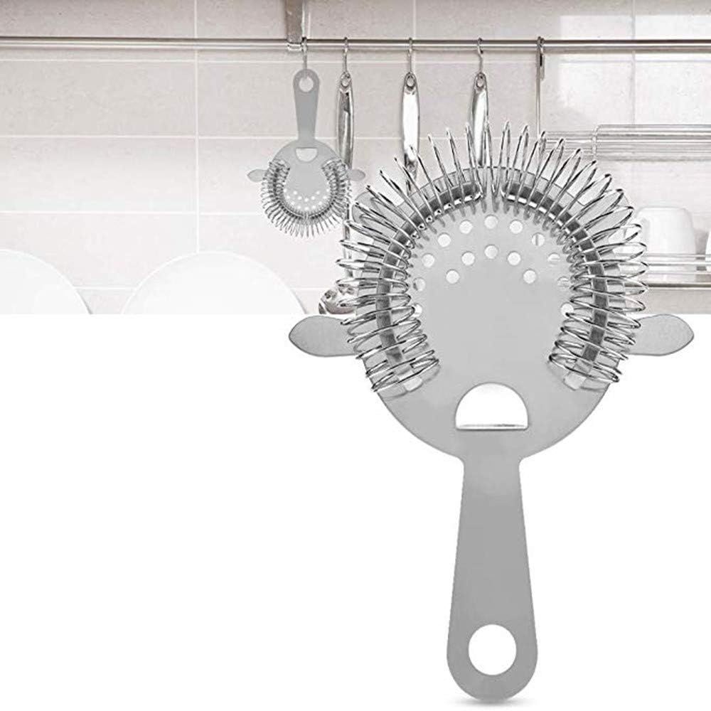 1 Pack of Cocktail Strainer Stainless Steel Bar Cocktail Strainer Filtering Tool for Bar Restaurant Home V1192-AZ-W-2556