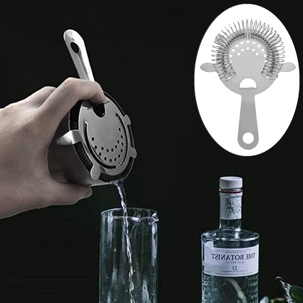 1 Pack of Cocktail Strainer Stainless Steel Bar Cocktail Strainer Filtering Tool for Bar Restaurant Home V1192-AZ-W-2556