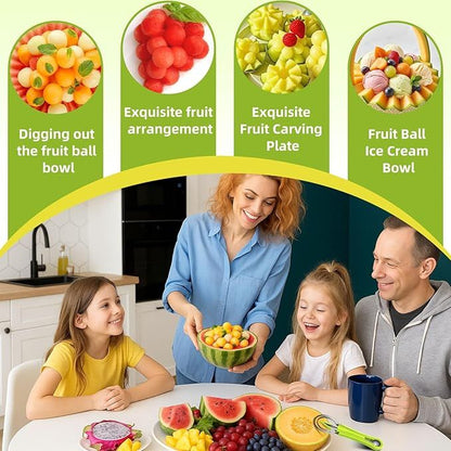 Melon Baller Scoop Set,4 In 1 fruit cutters shapes, watermelon scooper fruit scooper and baller, fruit V1192-AZ-W-2557