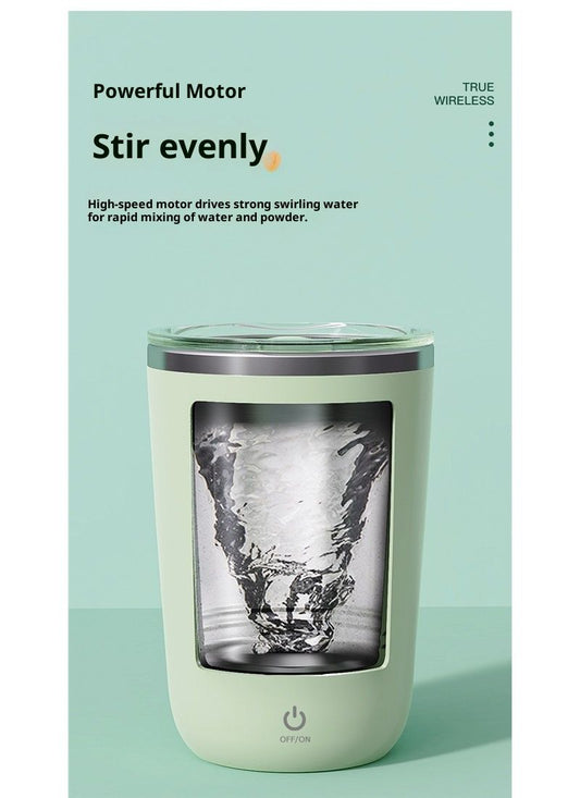 Self Stirring Mug, Electric Mixing Cup Magnetic Rechargeable Auto Mug Coffee Rotating Home Office Travel V1192-AZ-W-2564