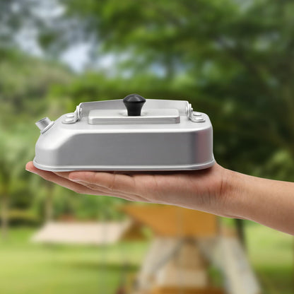 Aluminum Kettle, Solo, Lightweight, 0.3L Outdoor Camp Kettle Silver Open Fire Camping Hiking Backpacking V1192-AZ-W-2567