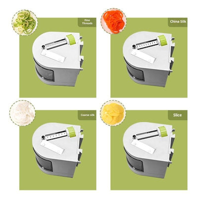 Vegetable Spiralizer Zucchini Noodles Maker - 4 Built-in Spiral Slicer Blade for Veggie Spaghetti Paste V1192-AZ-W-2573