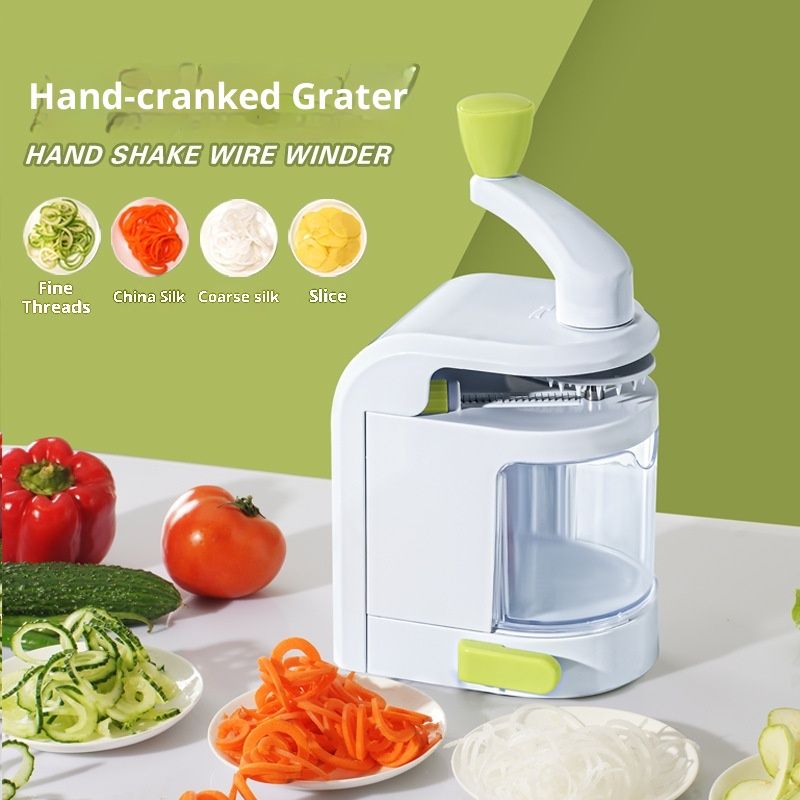 Vegetable Spiralizer Zucchini Noodles Maker - 4 Built-in Spiral Slicer Blade for Veggie Spaghetti Paste V1192-AZ-W-2573