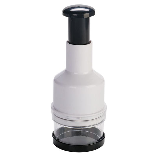 Vegetable Chopper, Food Chopper Manual Hand, Onion, Salad, Garlic, Nut & Veggie Cutter, Dishwasher Safe, White V1192-AZ-W-2574