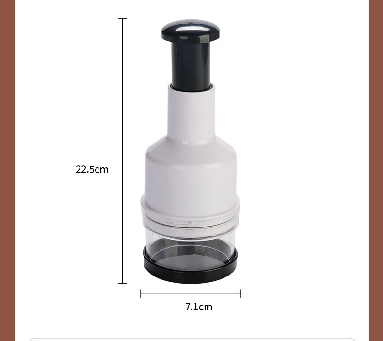 Vegetable Chopper, Food Chopper Manual Hand, Onion, Salad, Garlic, Nut & Veggie Cutter, Dishwasher Safe, White V1192-AZ-W-2574