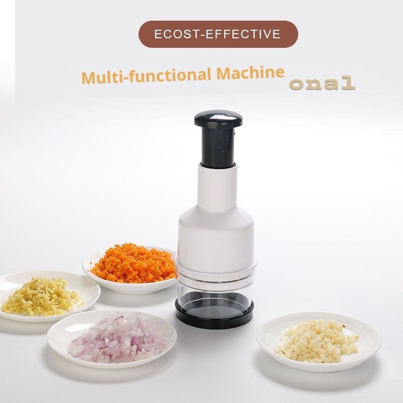 Vegetable Chopper, Food Chopper Manual Hand, Onion, Salad, Garlic, Nut & Veggie Cutter, Dishwasher Safe, White V1192-AZ-W-2574