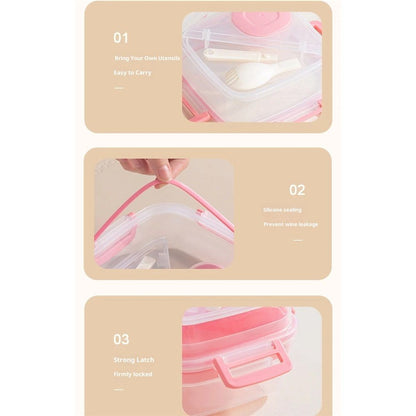 Salad Container For Lunch, Salad Lunch Container For Adults, Salad Bowl Kit With Compartments For Salad V1192-AZ-W-2578